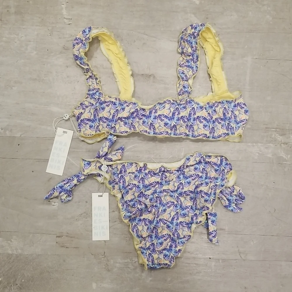 💕FRANKIE'S💕 Colby Bikini Set Monarch Butterflies Medium M NWT